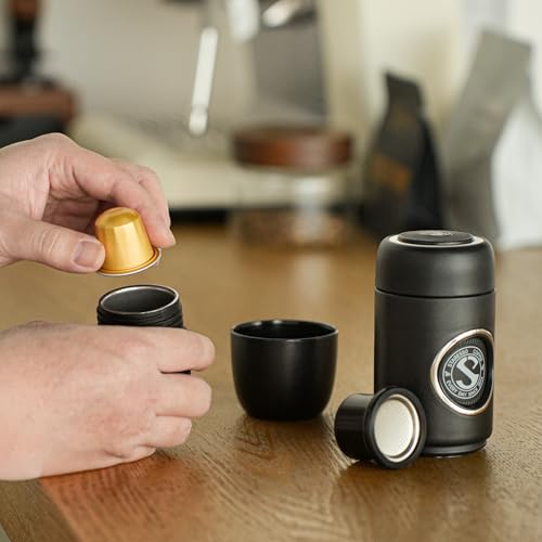 Image of STARESSO 2026 Travel NS Portable Espresso Machine, Manual Coffee Maker Compatible Original NS Capsules, Small Handheld for Home Travel Camping Office, Non-Electric