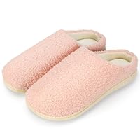 Anmerl Chaussons Femme à Mémoire de Forme - Chaussures de Maison d'Hiver Chauds Antidérapants à Doublure Polaire et Semelles en Caoutchouc pour Intérieur/Extérieur