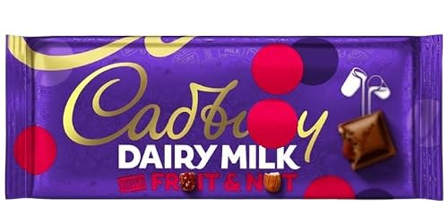 Image of Smooth Milk Chocolate Dairy Milk Fruit & Nut Chocolate Bar 360g – Sharing & Gifting Treat, Christmas Confectionery
