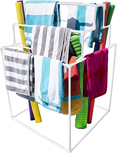 8 Bar Pyramid Towel Rack - Dry Wet Towels, Organize