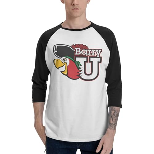 Barry University-Logo Men'S Raglan Sleeves Baseball T-Shirts