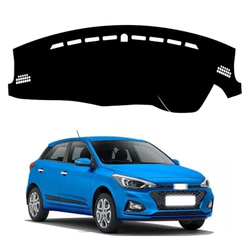 Image of Car Dashboard Cover Compatible with Hyundai Elite I20 2014-2020 Dustproof, UV Resistant | All-Weather Protection | Custom Fit Car Accessories (Balck)