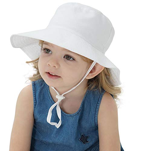 Image of MaxNova Baby Sun Hat Large Brim Toddler Summer Hats Baby Bucket Hat Kids Beach Hats for Baby Girls Boys