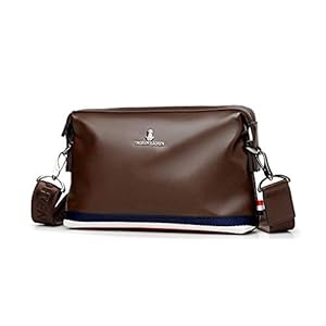Whatna 3way ショルダーバッグ メンズ バッグ セカンド バッグ 小さめ Ipad Mini収納可 人気型 耐久性 皮 革 レザー 斜めがけ バッグ 男性用 紳士用 黒 ブラウン L309 ブラウンa のおすすめ キテミヨ Kitemiyo