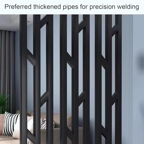Paravent de séparation de pièce intérieur noir grand modèle sans perçage - 2