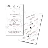  Lot de 50 cartes de soins à ongles à presser - Format carte de visite de 5,1 x 8,9 cm - Ajoutez à votre kit d\'ongles à presser - Motif marbre
