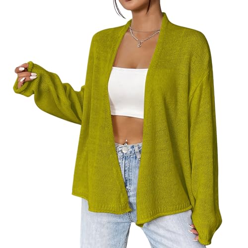 Image of Velius Women Crochet Long Sleeves Lightweight Soft Open Cardigan Coat