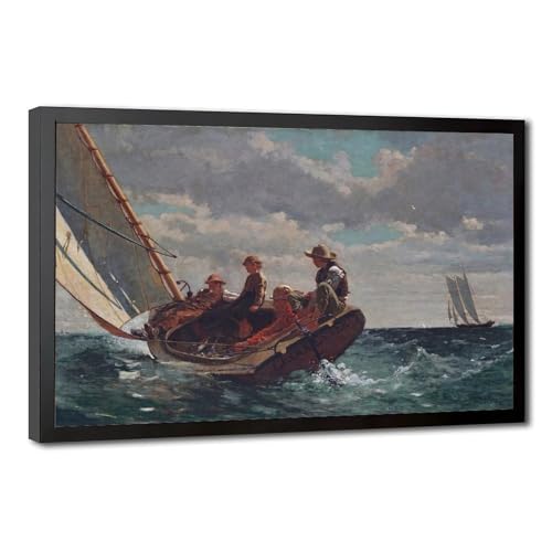 Poster Breezing Up Winslow Homer : sublimer un salon avec une toile marine suspendue