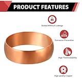 TA-VIGOR 15mm Tube OD Compression Sleeves Ferrules, 5PCS Copper Ferrule Fitting Brass Compression Fittings, Copper Olives Assortment Kit for Oil Water Air Pipe - Image 4