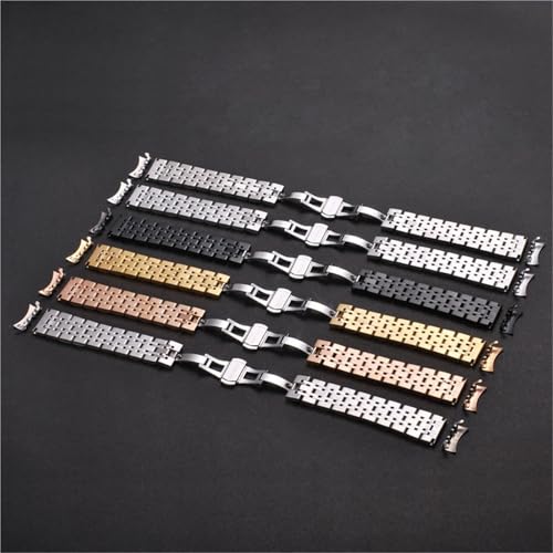 Bracelet de montre en métal avec interface incurvée pour changer de style