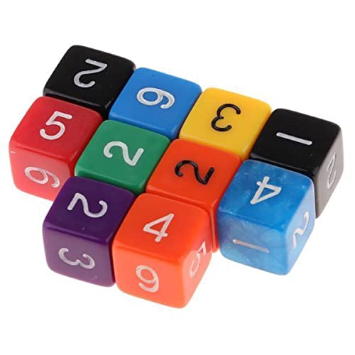 ATORSE Toy 2x10pcs Acrylic Dice Set 6-Sided Dice 1-6 for Table Game Kids Math Practice-Toys & Hobbies-Games-Board & Traditional Games-Contemporary Manufacture-image-24