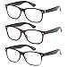 GAMMA RAY 3 Pairs Classic Spring Loaded Readers Reading Glasses - 1.75x