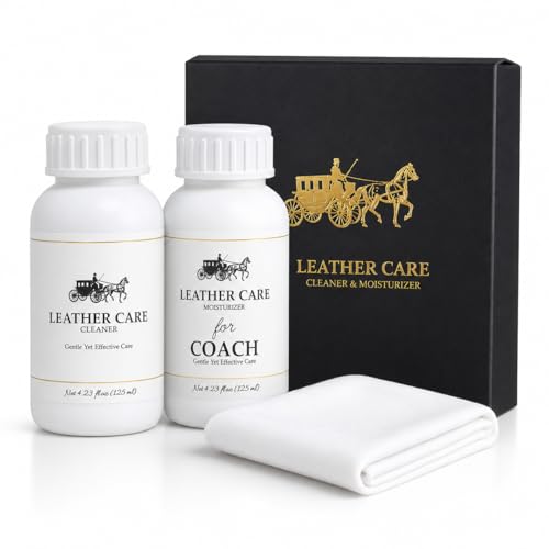 MUSTART Leather Cleaner & Moisturizer Set, Gently Cleans Leather Handbags,