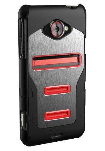 Qmadix QM-SOHTCE4LGY-M Snap-On Metalix Case for HTC EVO 4G LTE - Retail Packaging - Grey