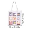 NlsqUK Stray Canvas Tote Bag, Skzoo Cloth Bag, Reusable KPOP Boy Group Tote Bags for Shopping Work Daily Use, Stray Merchandise for Fans #3