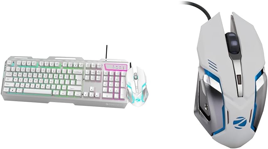Zebronics Transformer Gaming USB Keyboard & Mouse Combo,Braided Cable,Durable Al Body,Multimedia Key