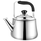 [Adatto per stufa diversa] Questo bollitore piano cottura è applicabile per fornello a induzione, forno elettrico, gas e fornello a gas naturale. Si prega di fare attenzione quando lo usi su un fuoco aperto. Si prega di utilizzare questo bollitore da tè su un calore piccolo o medio, riscalda estremamente veloce e risparmia energia.