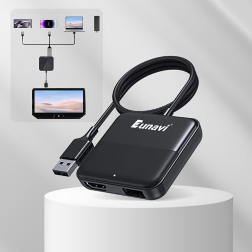 Eunavi Car TV Mate Car Streaming Device - HDMI to USB Converter for OEM CarPlay - Compatible with Fire TV Stick