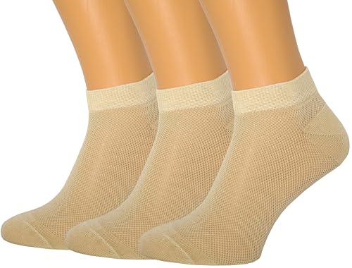 RONDO 3 Pack Unisex Ultra Thin Breathable Dry Fit Running Ankle Socks Low Cut for Mens and Womens Mesh Cotton Athletic Socks
