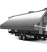 Xenjum RV Awning Fabric Replacement, 16.2oz Heavy-Duty Weatherproof Vinyl Camper Awning Replaceme...