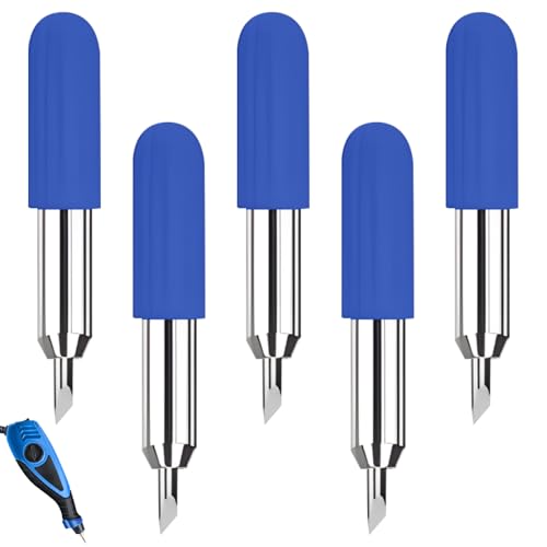 5 Stück Schneidklingen für Cricut Joy, Wolframstahl Ersatzklingen mit 60 Grad feiner Spitze Präzise Schneideplotter Klingen für Vinyl Schneidemaschine Papier Stoffe Folie Crafting Tool Accessory