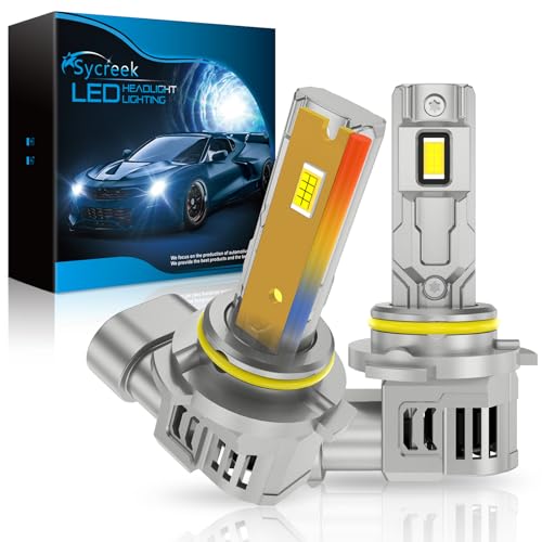 Sycreek 9005 HB3 LED Lampadine,120W 30000 LM Lampadina Led Hb3 Auto 18V Bianco 6000K, kit fari 600% Super Bright Sostituzione Alogena