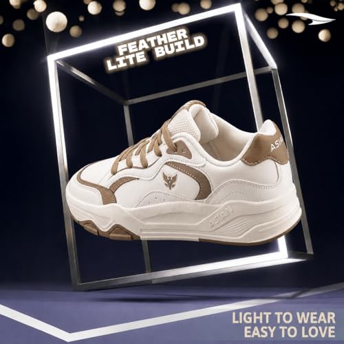 Image of ASIAN Mojo W-03 Women's Stylish Lightweight Sneakers with Memory Foam Cushion | Low-Top Design and All-Day Support for Casual & Active Wear