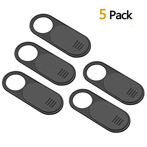 Webcam Cover,HITASION Webcam Cover Slide Compatible with Mac MacBook Pro Laptop 0.03 inch Ultimate Thinness (Black-5 Pack)