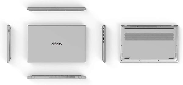 Difinity Laptop 15,6 Zoll Full-HD mit MS Office 2024 Pro - Celeron Quad N5095 4x2.90 GHz, 16GB DDR4, 512 GB SSD, UHD VGA, HDMI, Webcam, Bluetooth, USB 3, WLAN, Windows 11 Prof 64 Notebook - #8303 - 2