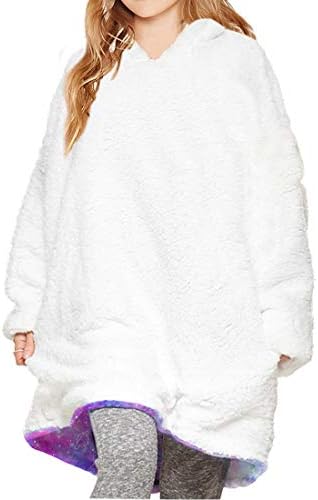 papasgix Oversized Blanket Hoodie Sweatshirt Pullover with Large Front Pocket, Hoodie Wearable Blanket for Teenagers Kids 2 41T7pTi7J2L. AC