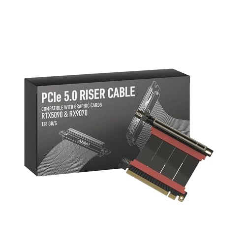 LINKUP PCIE 5.0 Riser Cable | for Vertical GPU Mount | Right Angle | Graphics Card GPU Ready |...