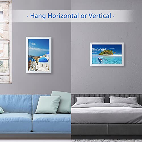 Image of VCK 11x17 Picture Frame Set of 3, White Wood Frames, Gallery Wall Decor Photo Frames for Wall Mounting Horizontally or Vertically
