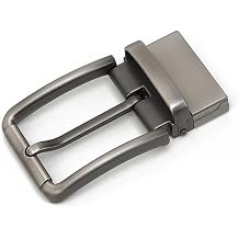 1 Pc Matte Gray Alloy Clamp Belt Buckle Replacement, Hebillas Para Cinturones Dehombre, Reversible Belt Buckle for Men Accessories