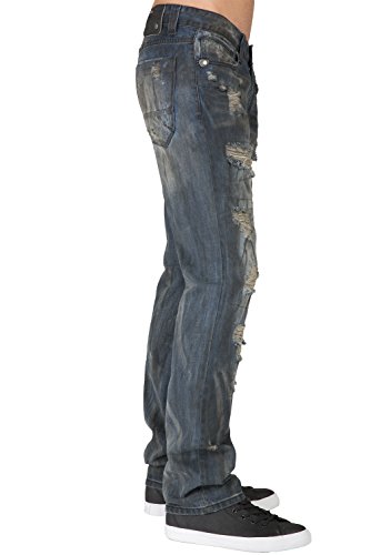 Level 7 Men's Premium Denim Jeans Slim Straight Handcrafted Artisan Wash3