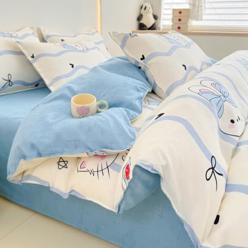 布団カバー シングル 3点セット 掛け布団カバー 4点セット かわいい 布団カバーセット 柔らかい 寝具カバーセット ファスナー 枕カバー おしゃれ べッドシーツ 通気性 肌に優しい 防ダニ 抗菌 春夏秋 洗える 柄11 布団カバー150*200cm/3点
