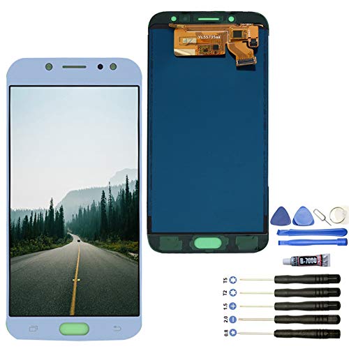 YWL-OU Reemplazo de Pantalla para Samsung Galaxy J7 Pro 2017 J730G LCD Display Digitalizador de Pantalla táctil + Herramientas (Azul)