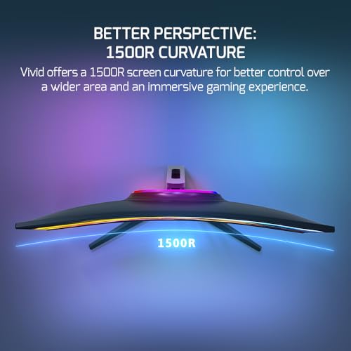 Image of GAMEPOWER T50 27 Inch 1500R Curved Gaming Monitor, 200Hz 1080p Display, Full HD, 0.5ms Response Time, VA Panel, FreeSync, HDR, 125% sRGB, RGB Backlight, Dual Speakers, Zero Frame, HDMI /DP