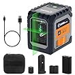 CIGMAN Kreuzlinienlaser Laser Wasserwaage,mit aufladbarem Akku,Linienlaser und grün selbstnivellierend Kreuzlinien,für Baustellen, Inneneinrichtung, DIY .(CM-G02)