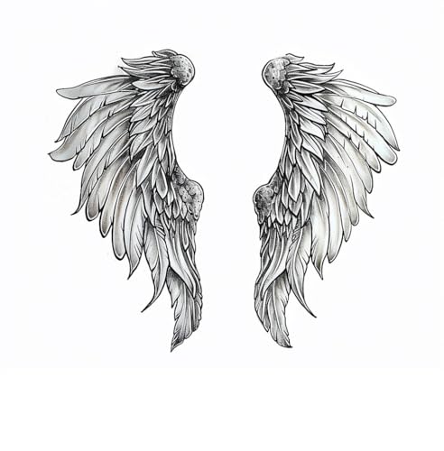 Angel Wings Temporary Tattoos Unique Tattoo Hands Party Favors For Kids Fake Face Tattoos 6 Pcs
