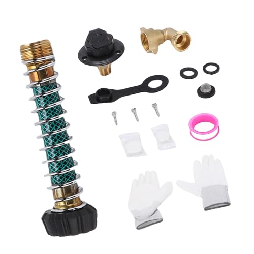 Bride d'entrée d'eau pour camping-car avec clapet anti-retour et filtre 3/4" NH vers 1/2" NPT