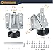 POWERTEC Leveling Feet 4PK, Heavy Duty Adjustable Furniture Leg Levelers with Non-Marring Pads, Screws and Lock Nuts for Work Bench/Cabinets/Tables/Shelves (71136)