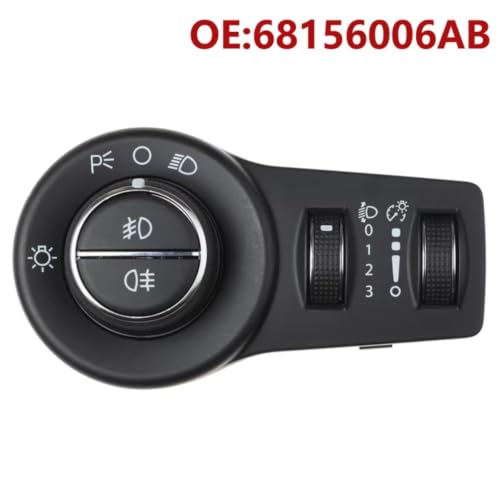 Interruptor de control de luz con gestión de antiniebla para Jeep Cherokee 3