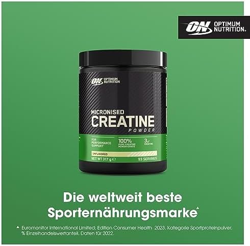 Optimum Nutrition Micronised Creatine Monohydrate Powder, 317g | Unflavoured, 93 Servings, Supplement to Support Muscle Strength & Power, Pre and Post Workout - View 6