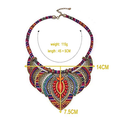 IPobie Collana Etnica Donna,Collana da Donna