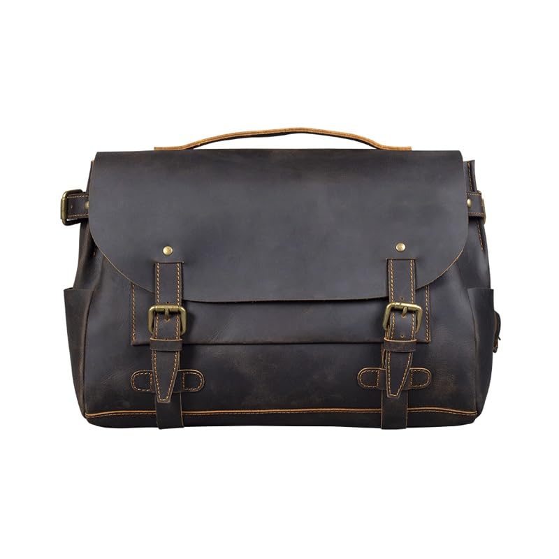 Top Layer Cowhide Messenger Bag Single Shoulder Crossbody Bag Retro Laptop Bag2