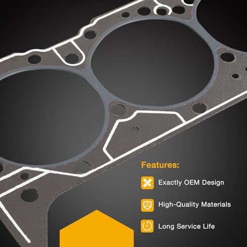 Image of 5.7 Cylinder Head Gasket, Compatible with Gen 1 Gen 2 SBC Engines 350 355 383 406, Replaces# 1003 14011034 7113