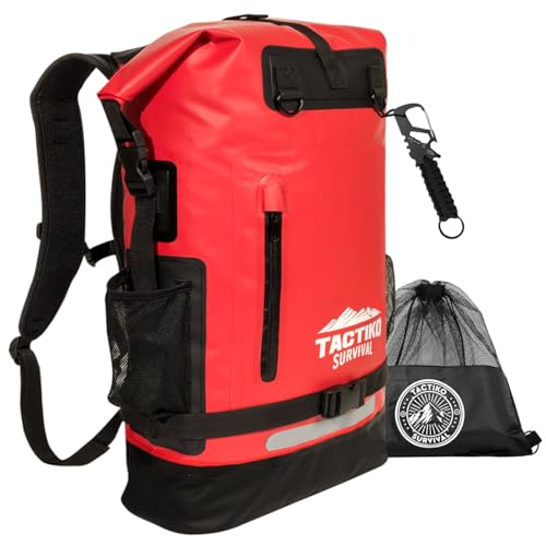 Tactiko 35L Waterproof Roll Top Dry Bag with Carabiner