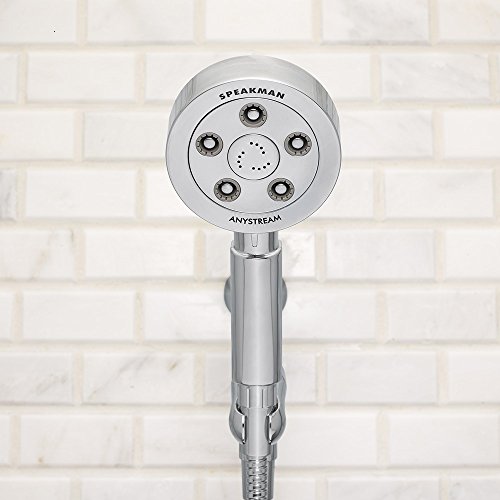 Speakman, Polished Chrome S-2005-Hb Hotel Anystream High Pressure Shower Head-2.5 Gpm Adjustable Replacement Bathroom Showerhead & Vs-3010 Neo Anystream High Pressure Handheld Shower Head, 2.5 Gpm #TOP5