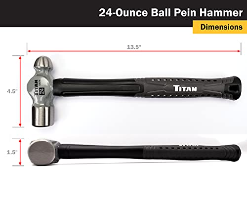 Titan Shop Iron 63016 24 Oz. Ball Pein Hammer #TOP2