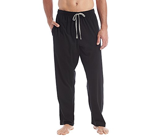 Hanes Men's Big Man Classics 100% Cotton Knit Pant - 2 Pack, 4047B, Black/Grey, 3XL